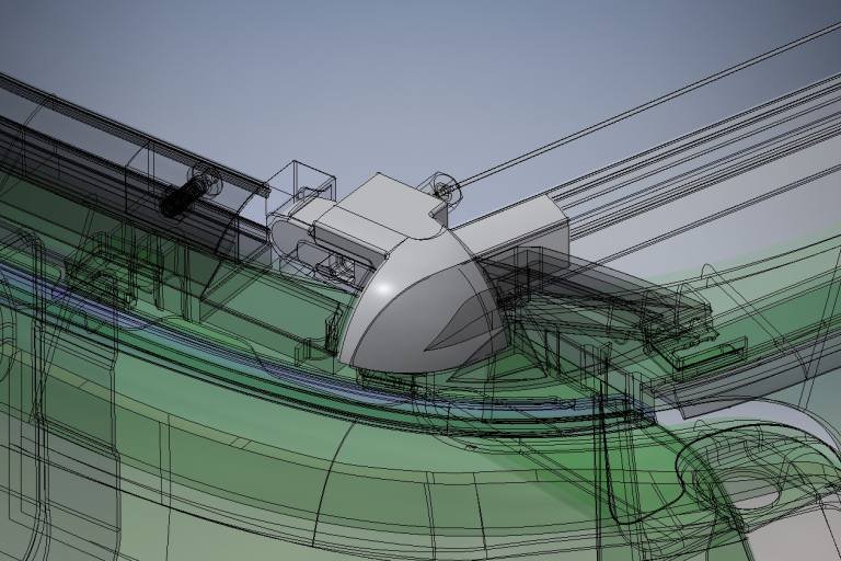 capota marítima em desenvolvimento no autocad